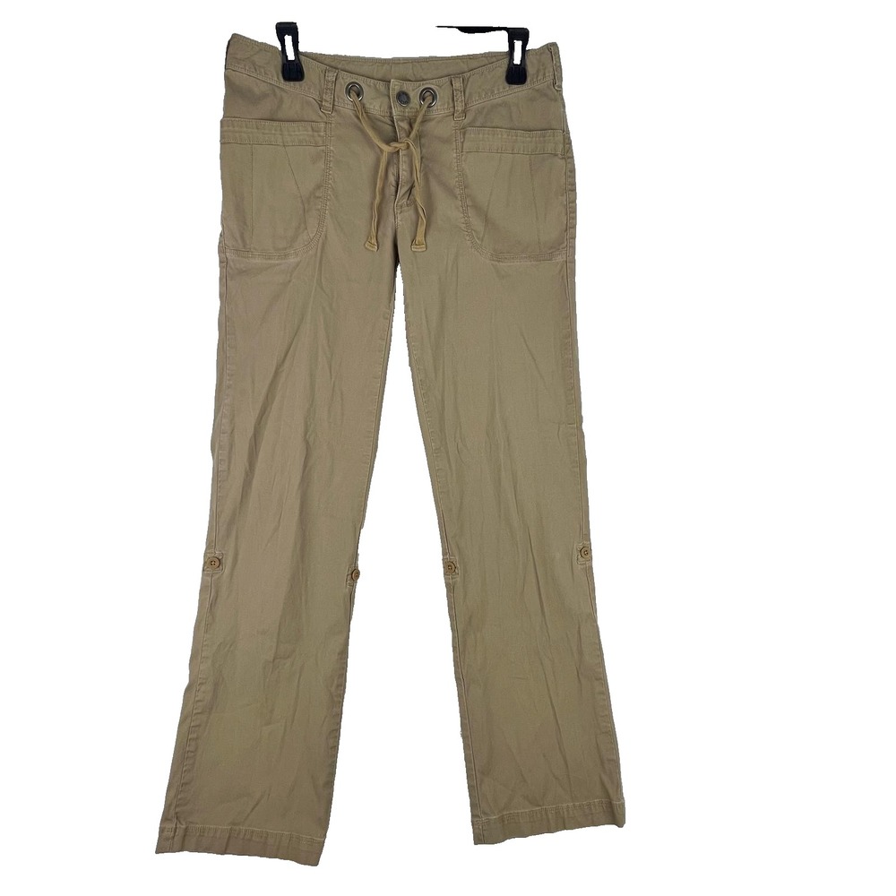 The North Face Cargo Pants Womens 8 Regular Tan Khaki Drawstring Hiking Outdoor